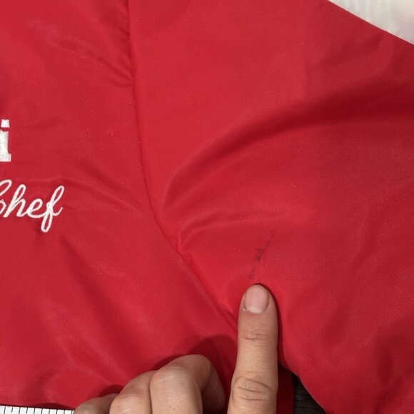 VTG CCM Bomber Jacket Mens S Red White Varsity Retro Nutri Chef Baseball 70s 80s - Picture 8 of 16